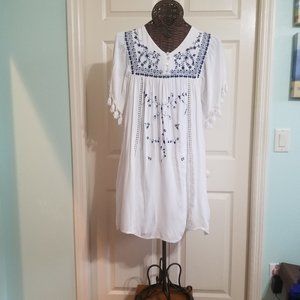 PRETTY PINK Baby Doll Boho Dress